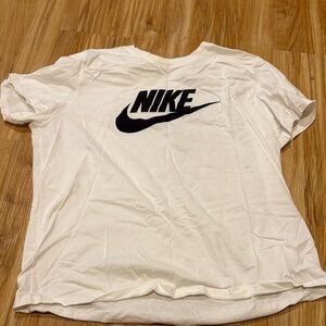 Nike White Tee with Black Logo